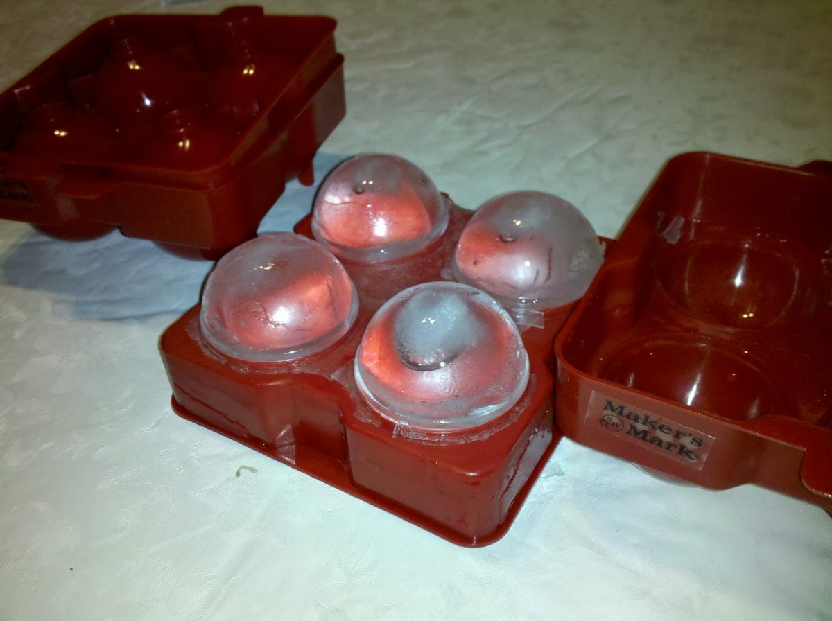 Maker's Mark Red Silicone Double Ice Ball Mold