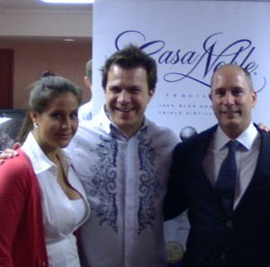 BourbonBlog.com's Tom Fischer with Casa Noble CEO Jose Hermosillo and Casa Noble Director of New Business Tess Wilkerson