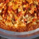 Kentucky Bourbon Hot Brown Pizza at Impellizzeris for National Bourbon Heritage Month