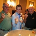 Wild Turkey Associate Distiller Eddie Russell, BourbonBlog Host Tom Fischer, and Wild Turkey Master Distiller Jimmy Russell Give the Bird to order you a Wild Turkey Bourbon