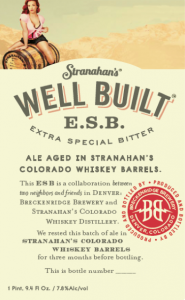 Stranahan's Well Built ESB Breckenridge Brewery Beer