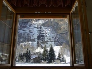 Snow Winter scene window