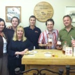 Friends at Frontier Liquors, Evansville Indiana during a W. H. Harrison Bourbon and Desirée Vodka Tasting