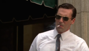 Don Draper Smoking with Sunglasses, AMC Madmen