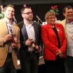 Kentucky Judges of the 9th Annual Rose Julep Recipe Contest (L to R): Co-Publisher/Founder of The Bourbon Review Magazine; Hawthorn Beverage Group Founder –  Mixologist Josh Durr, Kentucky Bartender and Author Joy Perrine