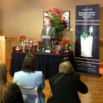 Woodford Reserve Master Distiller Chris Morris shows a thirsty audience of guests and journalists how he will make the $1000 Dollar and $2000 Mint Juleps during 2012 at Churchills Downs for Kentucky Derby 138