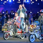 usician Ricky Wilson from the Kaiser Chiefs enters the stadium singing The Who’s Pinball Wizard during the Closing Ceremony of London Olympics England