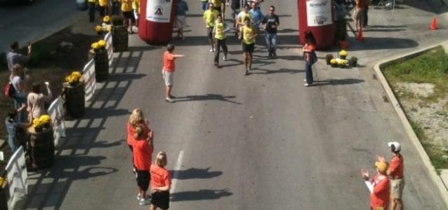 The Finish Line at Bourbon Chase near Triangle Park in Lexington, Kentucky