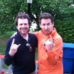 Harland Williams on the set of Old Days