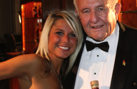 American Honey Girl Haley with Wild Turkey Master Distiller Jimmy Russell