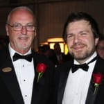 Four Roses Master Distiller Jim Rutledge and BourbonBlog.com Tom Fischer at Kentucky Bourbon Festival Gala 2012