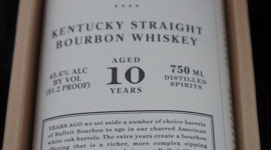 Bulleit 10 Bourbon Label Box