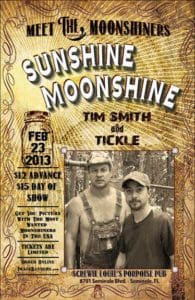 Tim Smith and Tickle Moonshiners Poster