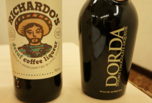 Dorda Double Chocolate Liqueur by Chopin and Ricardo's Decaf Coffee Liqueur of Spirit Hound Distillers Colorado