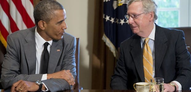 President Obama and Mitch McConnell Have Bourbon