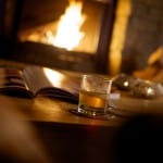 Whiskey by Fireplace