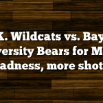 U.K. Wildcats vs. Baylor University Bears for March Madness, more shots!