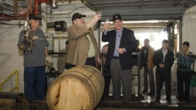 Knob Creek Bourbon Flows Once Again on Barrel Dump Day After the Nationwide “Knob Creek Drought”