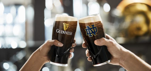 Guinness and Notre Dame Football Team Beer