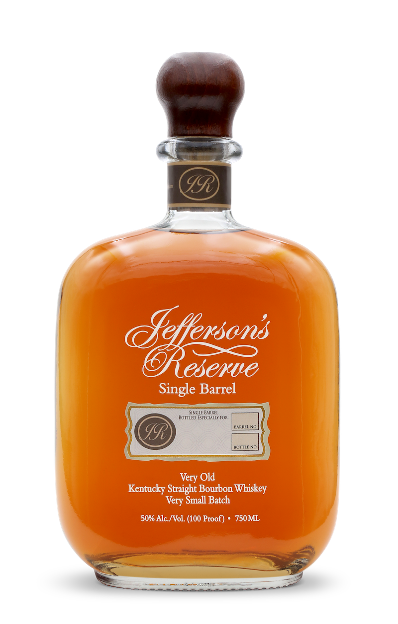 Jefferson’s Reserve Single Barrel Bourbon Whiskey at 100 Proof