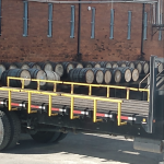 Bourbon Barrels on a Truck