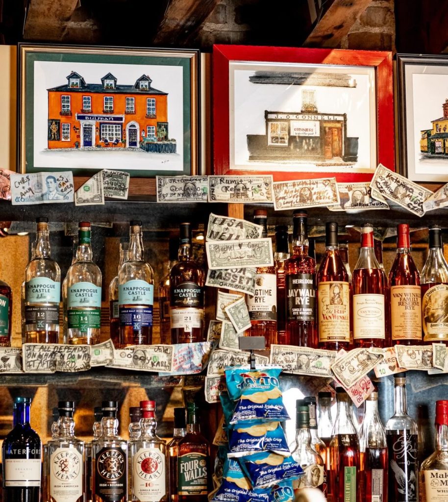 Irish whiskey bar