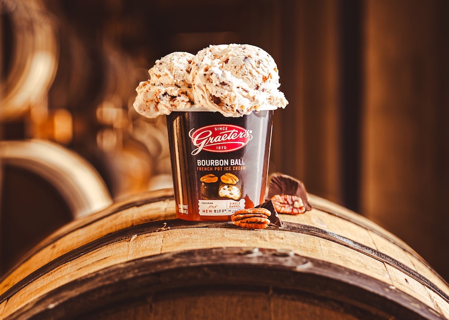 Graeters Bourbon Ball Ice Cream New Riff