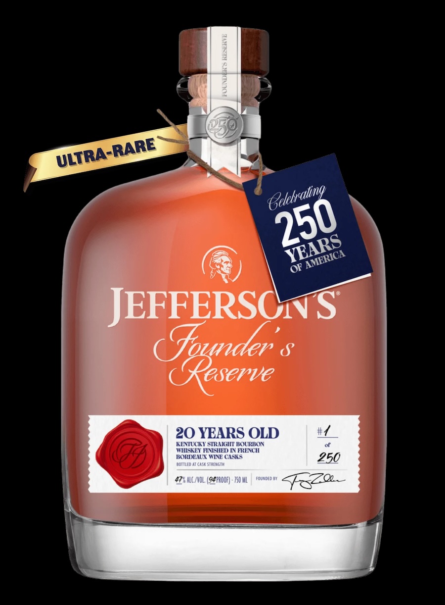 Jeffersons 20 year old Bourbon Founders Reserve limited edition