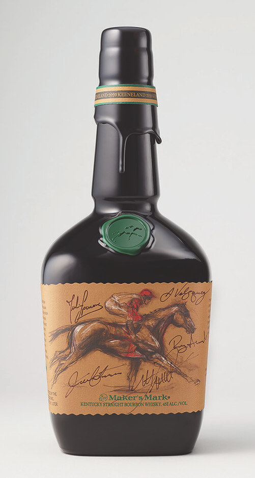 Keeneland Makers Mark Autographed Bottle 2020